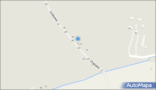 Piotrków Trybunalski, Grabska, 101, mapa Piotrków Trybunalski