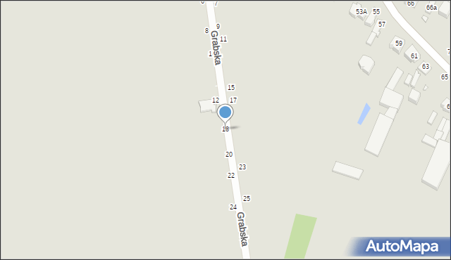 Piotrków Trybunalski, Grabska, 18, mapa Piotrków Trybunalski