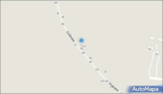 Piotrków Trybunalski, Grabska, 95-97, mapa Piotrków Trybunalski