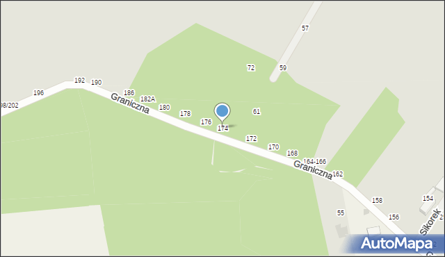 Piotrków Trybunalski, Graniczna, 174, mapa Piotrków Trybunalski