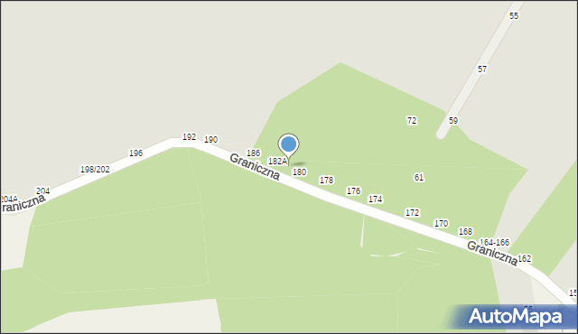 Piotrków Trybunalski, Graniczna, 182, mapa Piotrków Trybunalski