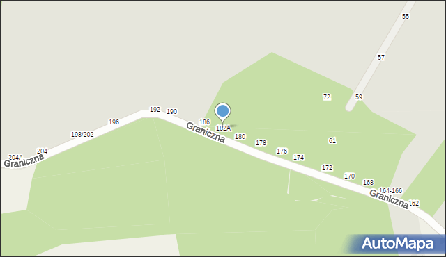 Piotrków Trybunalski, Graniczna, 182A, mapa Piotrków Trybunalski