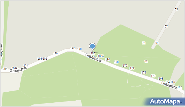 Piotrków Trybunalski, Graniczna, 186, mapa Piotrków Trybunalski