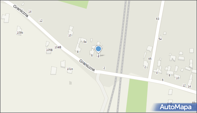 Piotrków Trybunalski, Graniczna, 4, mapa Piotrków Trybunalski