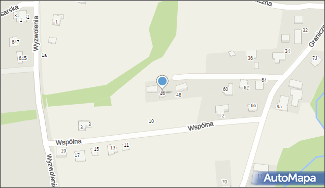 Pisarzowice, Graniczna, 46, mapa Pisarzowice