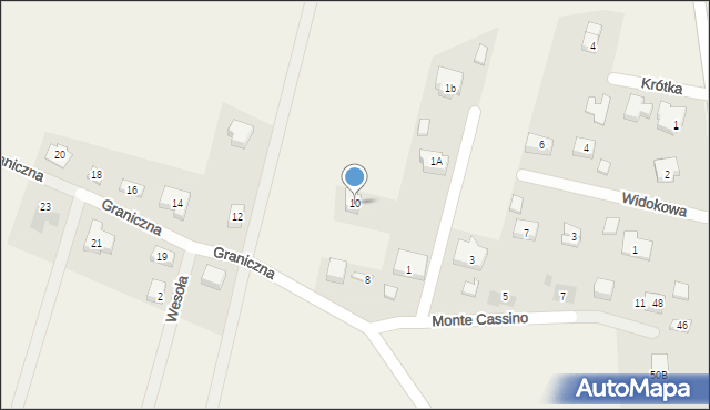 Pisarzowice, Graniczna, 10, mapa Pisarzowice