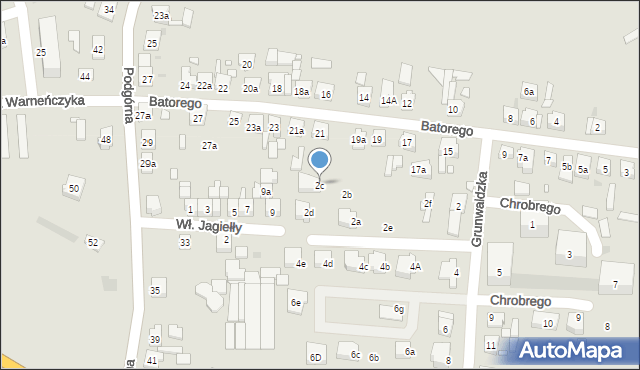 Pleszew, Grunwaldzka, 2c, mapa Pleszew