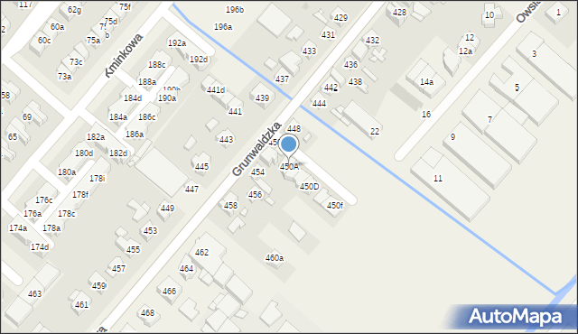 Plewiska, Grunwaldzka, 450A, mapa Plewiska