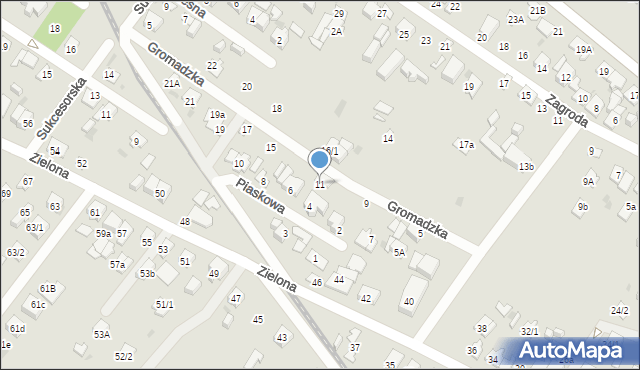 Płock, Gromadzka, 11, mapa Płock