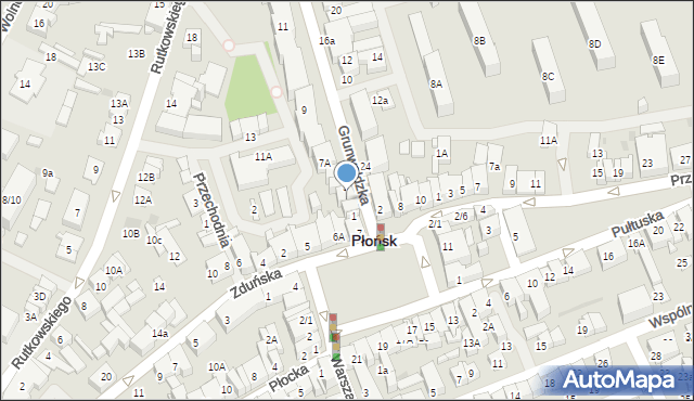 Płońsk, Grunwaldzka, 3, mapa Płońsk