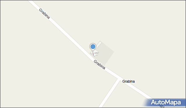 Płużniczka, Grabina, 1, mapa Płużniczka