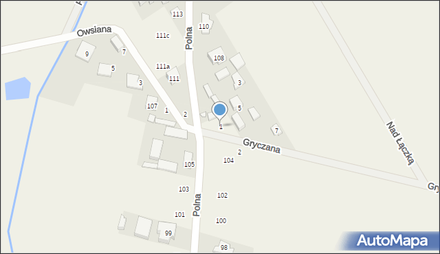 Podolszyn, Gryczana, 1, mapa Podolszyn