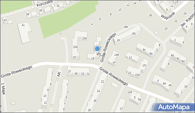 Police, Grota-Roweckiego Stefana, gen., 18a, mapa Police