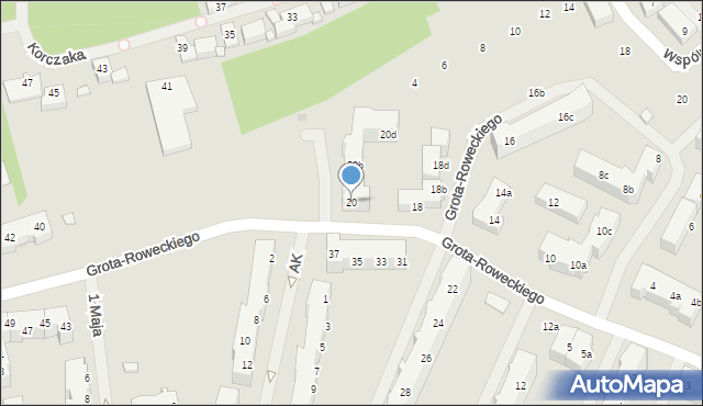 Police, Grota-Roweckiego Stefana, gen., 20, mapa Police