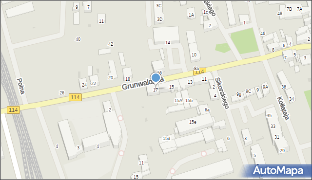 Police, Grunwaldzka, 17, mapa Police