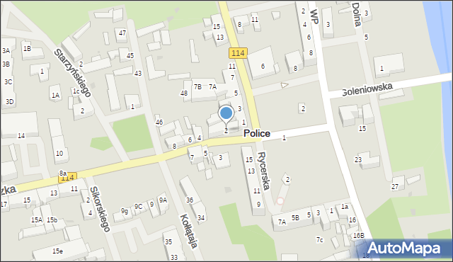 Police, Grunwaldzka, 2, mapa Police
