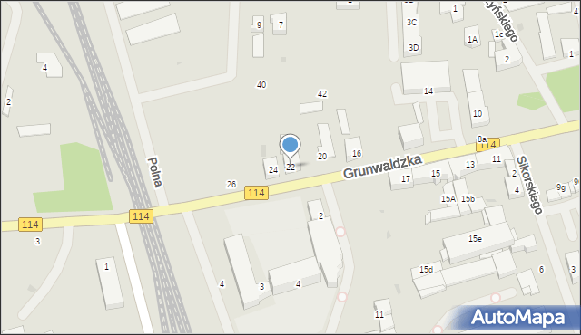 Police, Grunwaldzka, 22, mapa Police