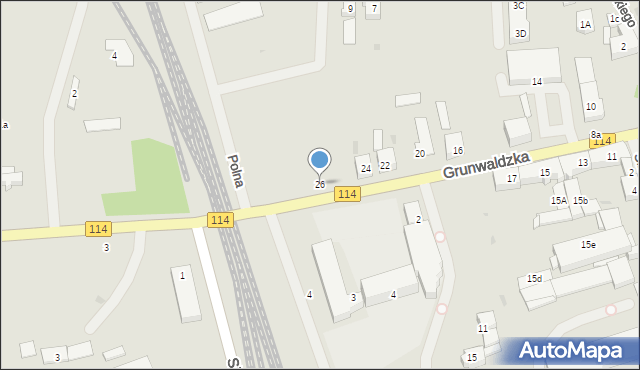 Police, Grunwaldzka, 26, mapa Police