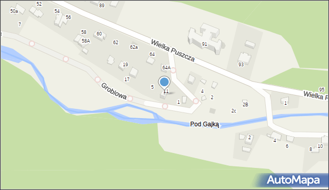 Porąbka, Groblowa, 3, mapa Porąbka