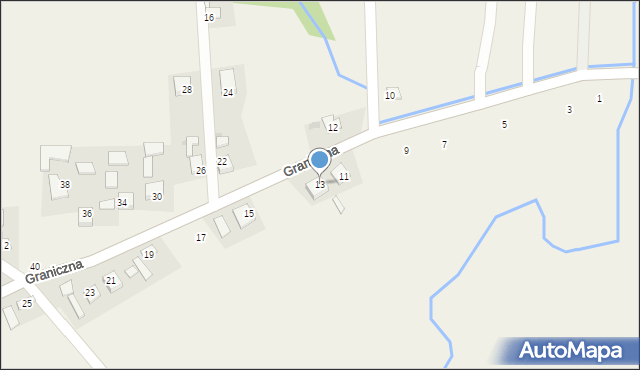 Poręba Spytkowska, Graniczna, 13, mapa Poręba Spytkowska