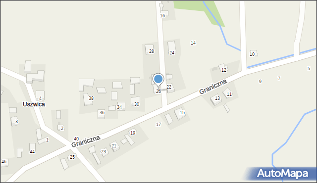 Poręba Spytkowska, Graniczna, 26, mapa Poręba Spytkowska