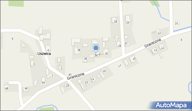 Poręba Spytkowska, Graniczna, 34, mapa Poręba Spytkowska