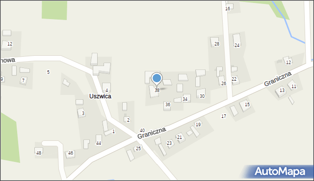 Poręba Spytkowska, Graniczna, 38, mapa Poręba Spytkowska