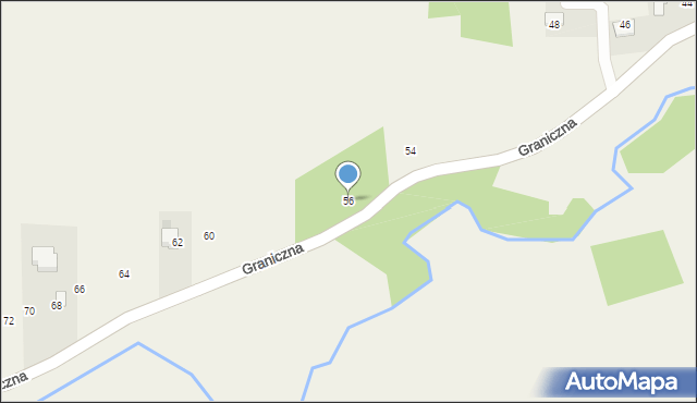 Poręba Spytkowska, Graniczna, 56, mapa Poręba Spytkowska