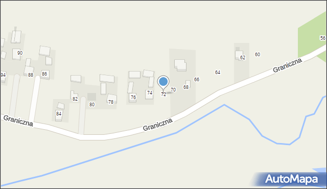 Poręba Spytkowska, Graniczna, 72, mapa Poręba Spytkowska