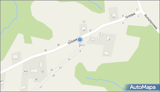 Poręba Spytkowska, Gródek, 27, mapa Poręba Spytkowska