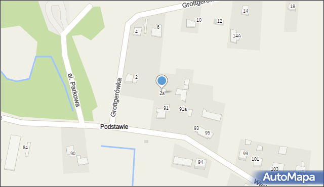 Poręba Wielka, Grottgerówka, 2a, mapa Poręba Wielka