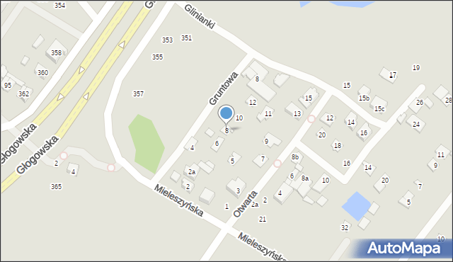 Poznań, Gruntowa, 8, mapa Poznania