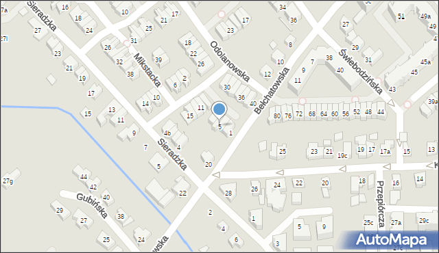 Poznań, Grabowska, 5, mapa Poznania