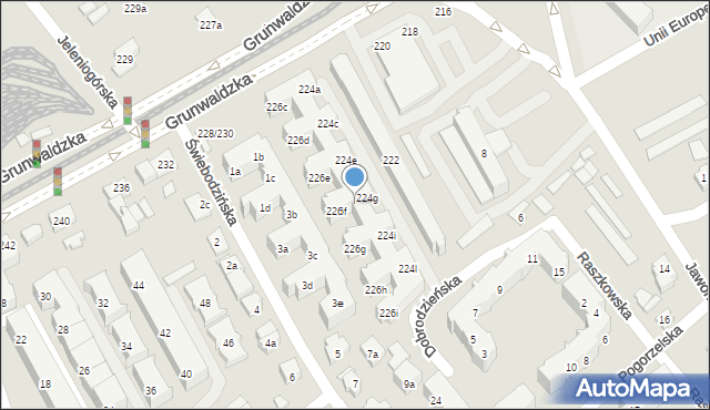 Poznań, Grunwaldzka, 224h, mapa Poznania