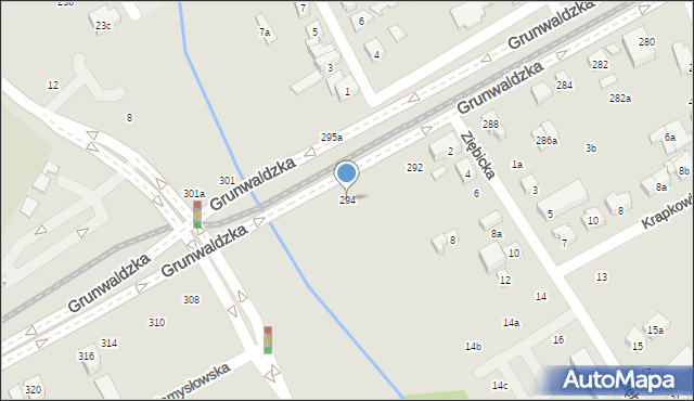 Poznań, Grunwaldzka, 294, mapa Poznania