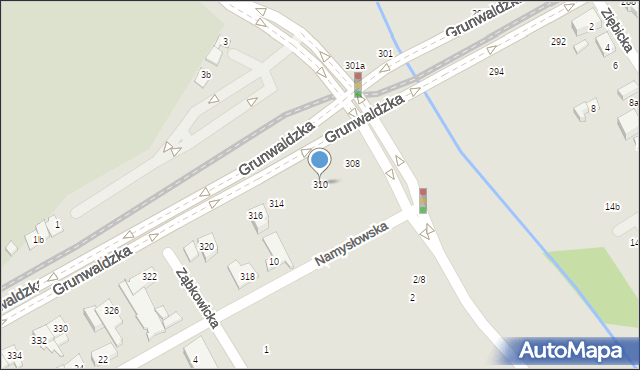 Poznań, Grunwaldzka, 310, mapa Poznania