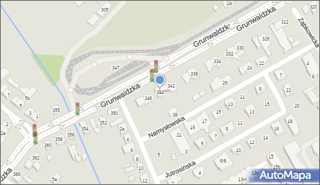 Poznań, Grunwaldzka, 344, mapa Poznania