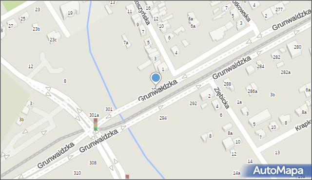 Poznań, Grunwaldzka, 295a, mapa Poznania