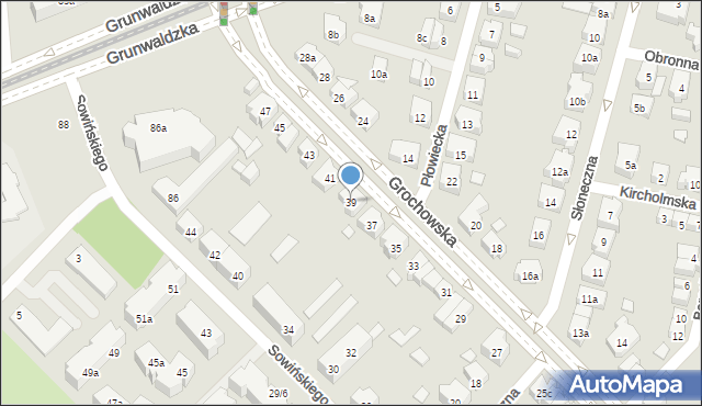 Poznań, Grochowska, 39, mapa Poznania