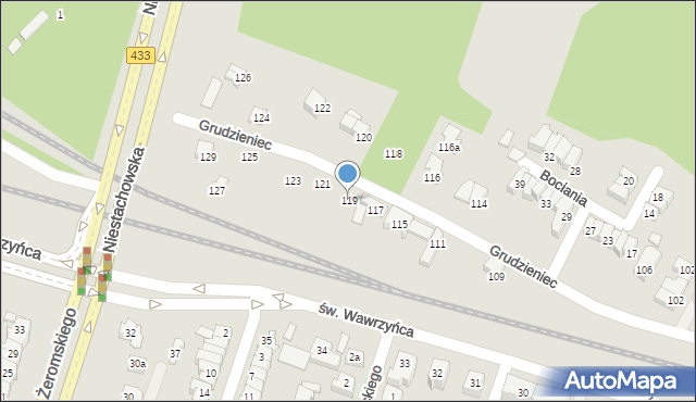 Poznań, Grudzieniec, 119, mapa Poznania