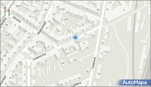 Poznań, Graniczna, 9/10, mapa Poznania