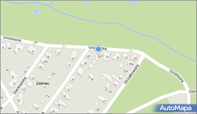 Poznań, Grodnicka, 14, mapa Poznania