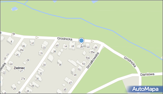 Poznań, Grodnicka, 20, mapa Poznania