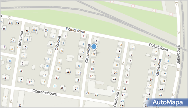 Poznań, Gruszkowa, 6, mapa Poznania