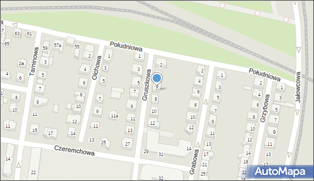 Poznań, Gruszkowa, 6a, mapa Poznania