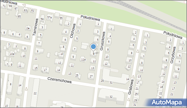 Poznań, Gruszkowa, 9, mapa Poznania