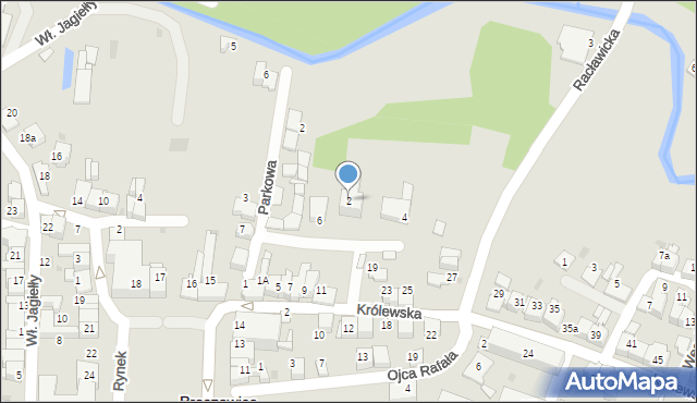 Proszowice, Grzymały-Siedleckiego Adama, 2, mapa Proszowice