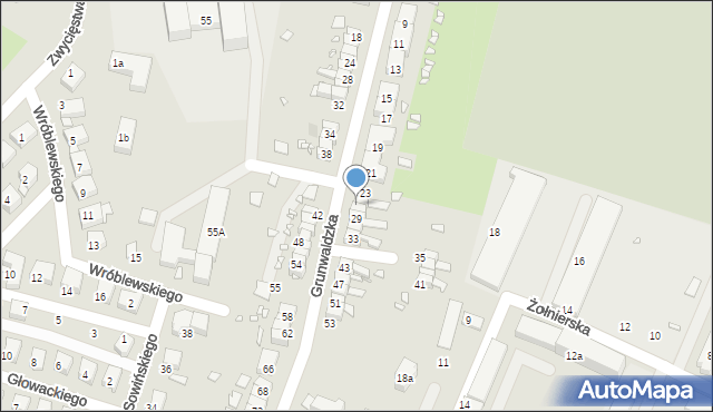 Prudnik, Grunwaldzka, 25, mapa Prudnik