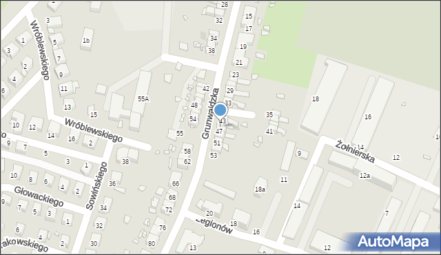 Prudnik, Grunwaldzka, 45, mapa Prudnik