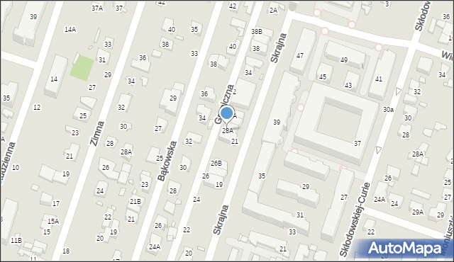 Pruszków, Graniczna, 28A, mapa Pruszków